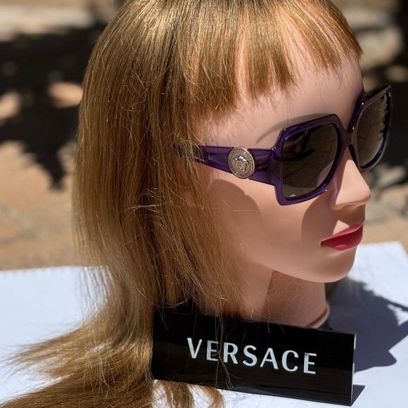 New Versace MOD 4453 5419/87 Transparent Violet Sunglasses - Picture 10 of 16